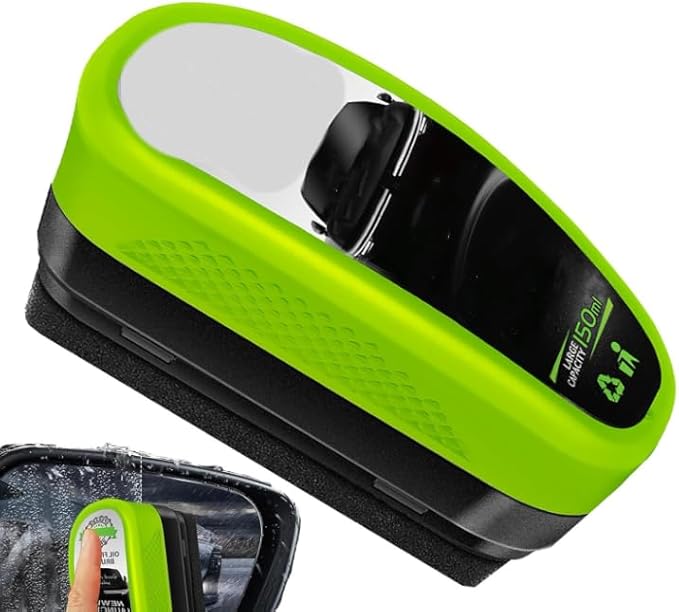 Mciluyaiio Green 2.0 Car Windshield Oil Film Remover Brush, Powerful Glass Cleaner