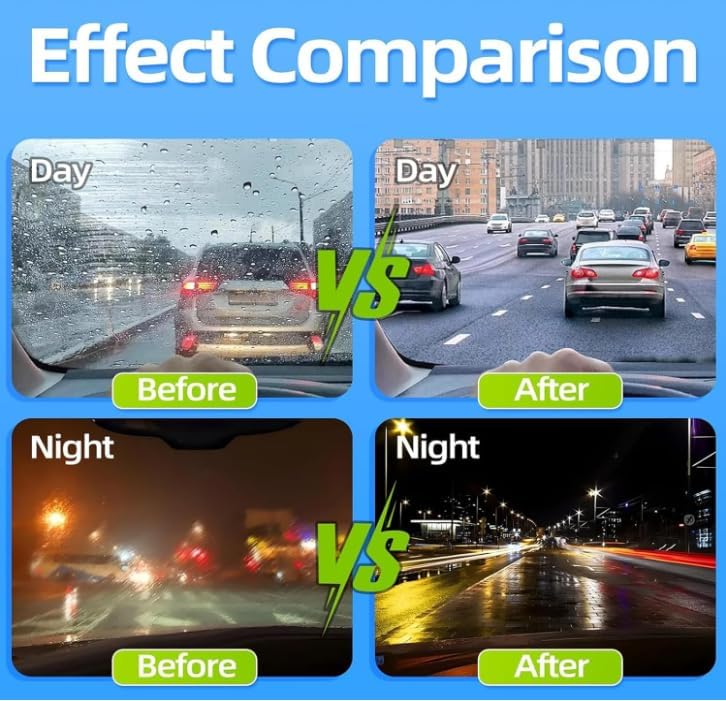 Mciluyaiio Green 2.0 Car Windshield Oil Film Remover Brush, Powerful Glass Cleaner