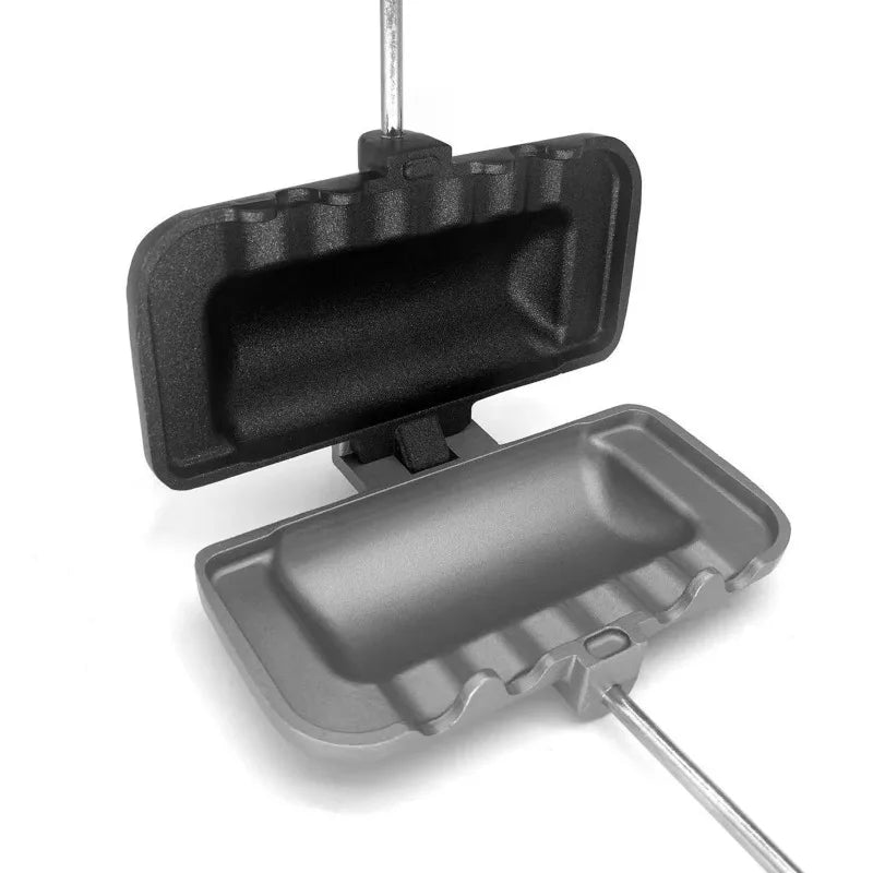 Compact Double-Sided Non-Stick Hot Dog Toaster & Sandwich Maker Pan