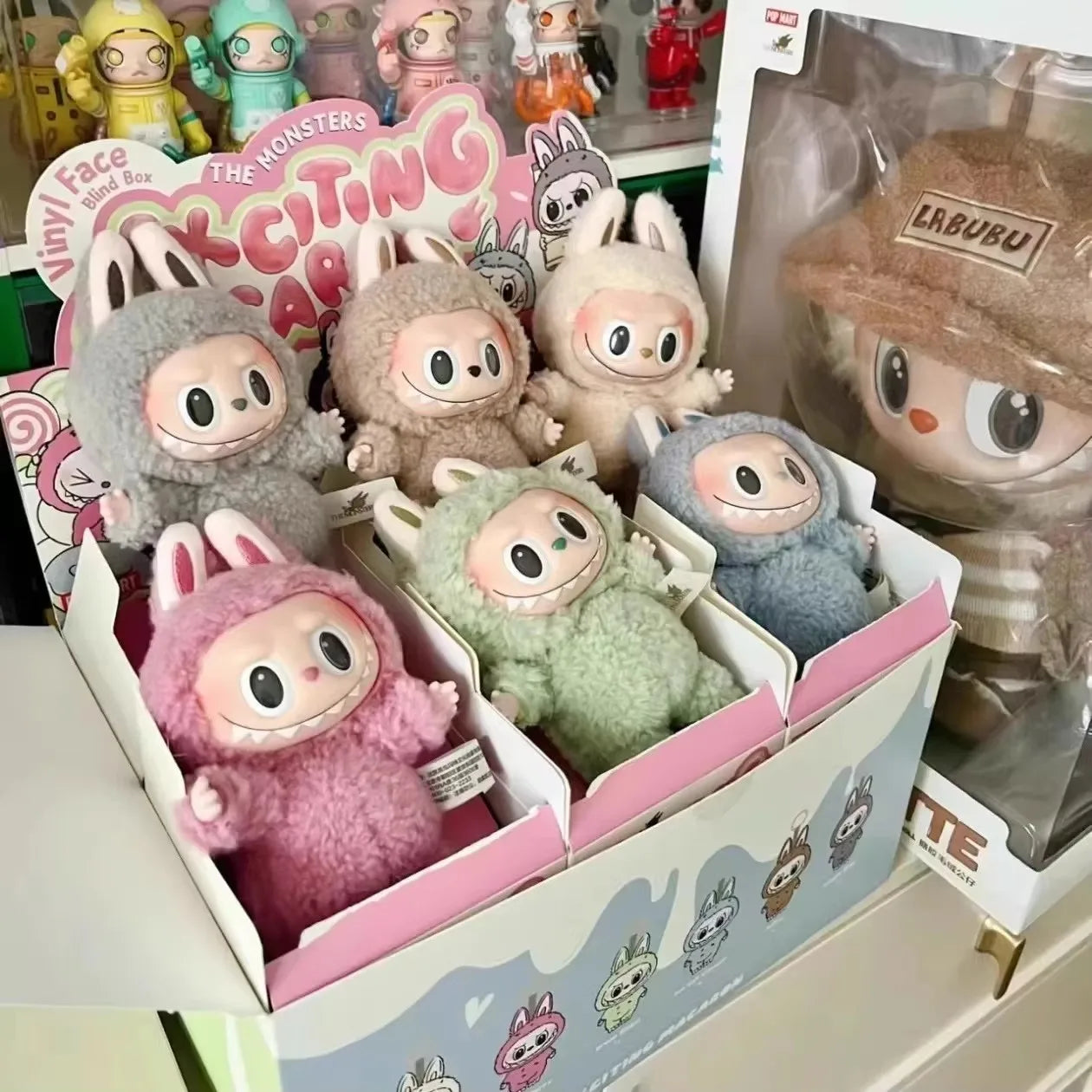 Labubu The Monsters Heartbeat Macaron Collectible Enamel Face Blind Box Figure
